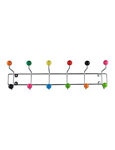 present time Hat rack Saturnus with coloured assorted balls - Møbler - CHROME / multi