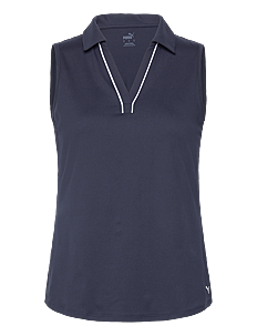 PUMA Golf W Cloudspun Piped SL Polo - PUMA - DEEP NAVY / navy