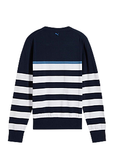 PUMA Golf W Resort Stripe Sweater - PUMA - DEEP NAVY-WHITE GLOW / navy