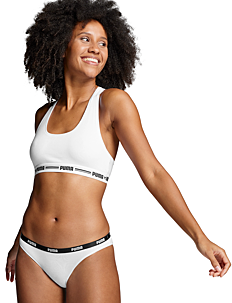 PUMA PUMA WOMEN BIKINI 2P HANG - PUMA Underwear - WHITE / WHITE / white