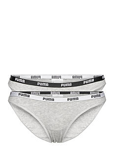 PUMA PUMA WOMEN BIKINI 2P PACK - PUMA Underwear - GREY / GREY / grey