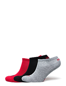 PUMA PUMA UNISEX SNEAKER PLAIN 3P - PUMA Underwear - BLACK/RED / undefined