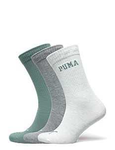 PUMA PUMA UNISEX LOGO CREW 3P - PUMA Underwear - GREEN MOON / OATMEAL / GREY / multi