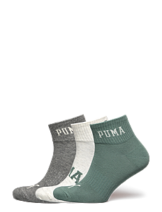 PUMA PUMA UNISEX LOGO QUARTER 3P - PUMA Underwear - GREEN MOON / OATMEAL / GREY / multi