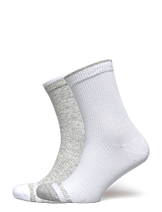 PUMA PUMA WOMEN RIB SOCK 2P - PUMA Underwear - WHITE / GREY / white