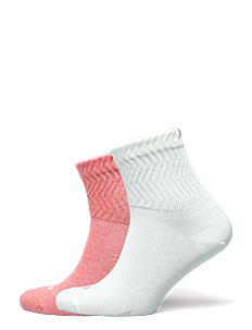 PUMA PUMA WOMEN ZIGZAG SHORT SOCK 2P - PUMA Underwear - PRISTINE / PINK FRUIT / multi