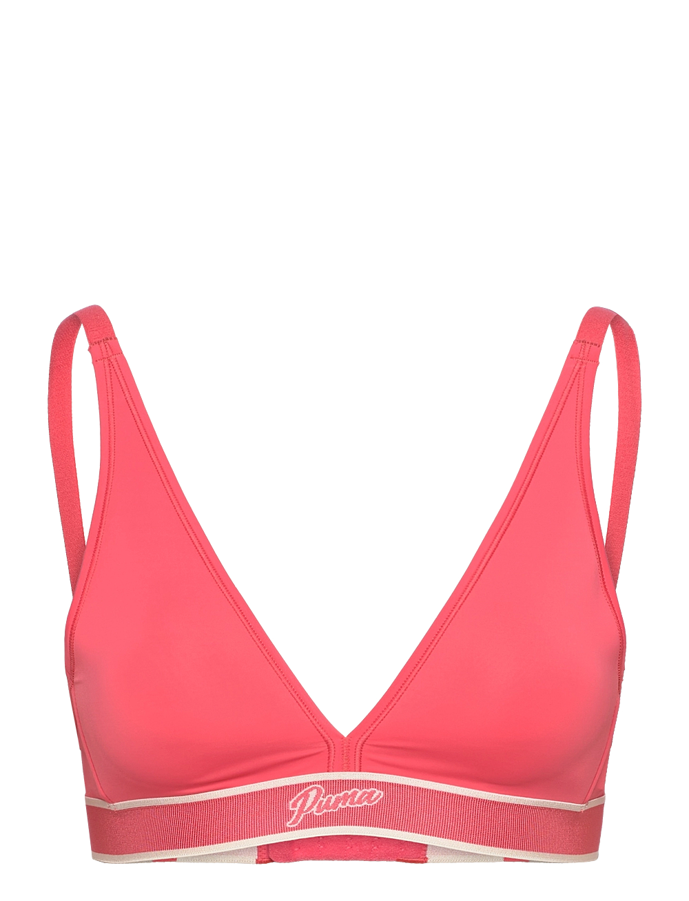 PUMA - PUMA WOMEN PADDED TRIANGLE TOP 1P - sports-bh - coral - 0