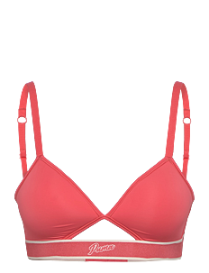 PUMA PUMA WOMEN PEEK-A-BOO TRIANGLE TOP 1P - PUMA Underwear - CORAL / coral