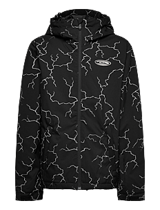 Quiksilver HIGH IN THE HOOD PRINTED YTH - Skijakker - HIGH ENERGY BLACK REFLECTIVE / black