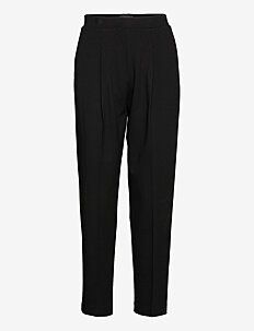 Residus LEE PLEAT PANT - Rette bukser - BLACK / black