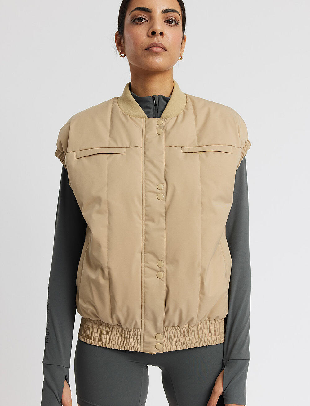 Rethinkit Studios - Puffer Gilet To Go - yttertøy - beige - 0