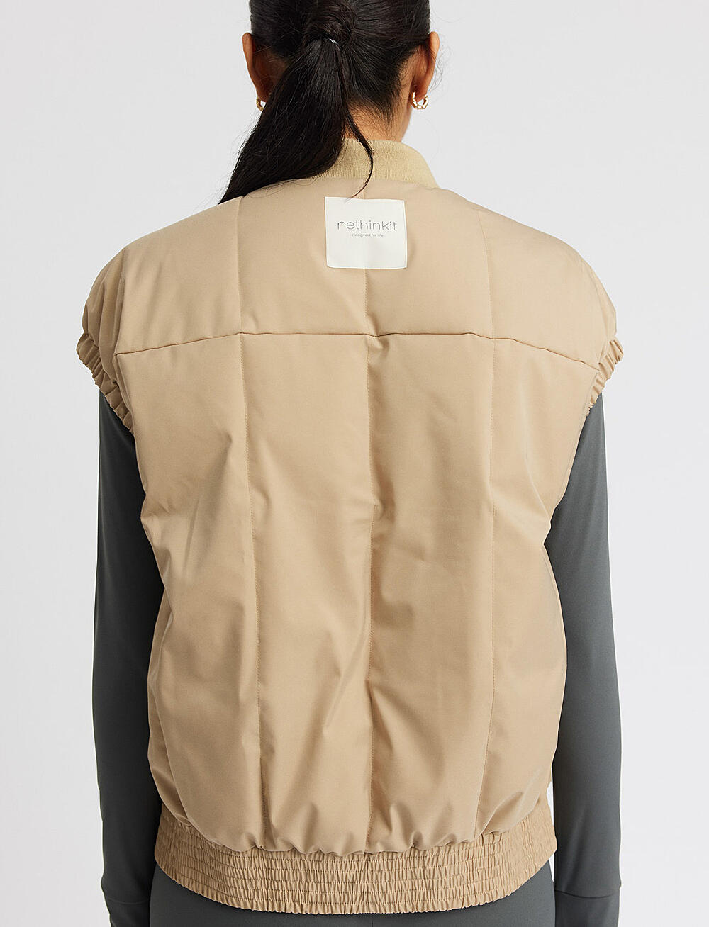 Rethinkit Studios - Puffer Gilet To Go - yttertøy - beige - 3