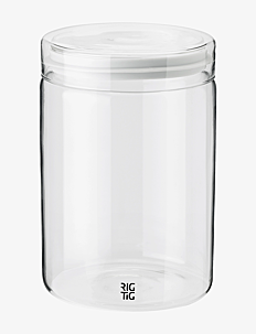 RIG-TIG Store-It storage jar - Glasskrukker - LIGHT GREY / clear