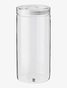 RIG-TIG Store-It storage jar - Glasskrukker - LIGHT GREY / clear