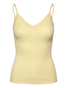 Rosemunde RWBeatha SL Regular Singlet Top - Ermeløse topper - PASTEL YELLOW / yellow