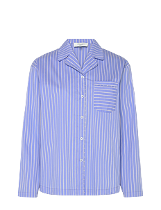 Rosemunde RWDua LS Pyjama Shirt - Kolleksjoner - BLUE STRIPE PRINT / blue