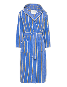 Rosemunde RWAdamo Striped Hooded Robe - Tekstiler - BEACH BLUE STRIPE PRINT / blue