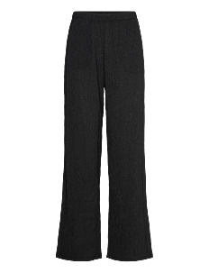 Rosemunde Trousers - Rette bukser - BLACK / black