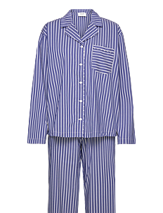 Rosemunde RHPatty Nightset - Julegaver til kvinner - BLUE WHITE STRIPE PRINT / blue