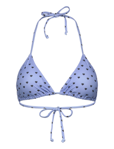 Rosemunde RWShiitake Triangle Bikini Top - Bikinier - HEART DOTS WHITE / blue