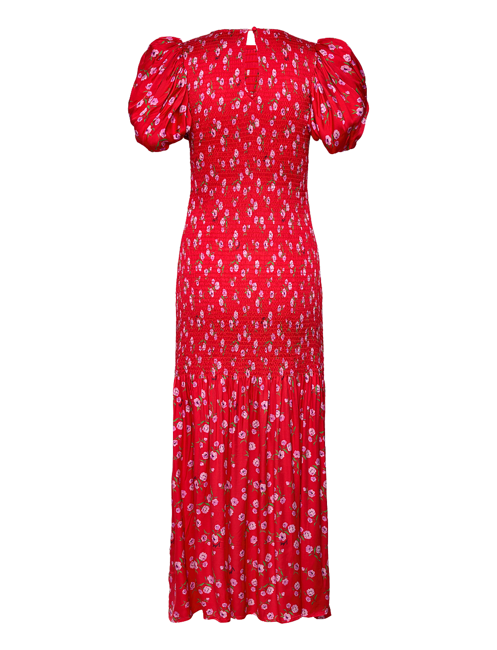 ROTATE Birger Christensen - PRINTED PUFF SLEEVE DRESS - selskapskjoler - wildeve cluster + high risk red comb. - 1