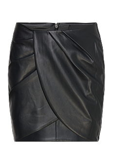 ROTATE Birger Christensen Draped Mini Skirt - Kolleksjoner - BLACK / black