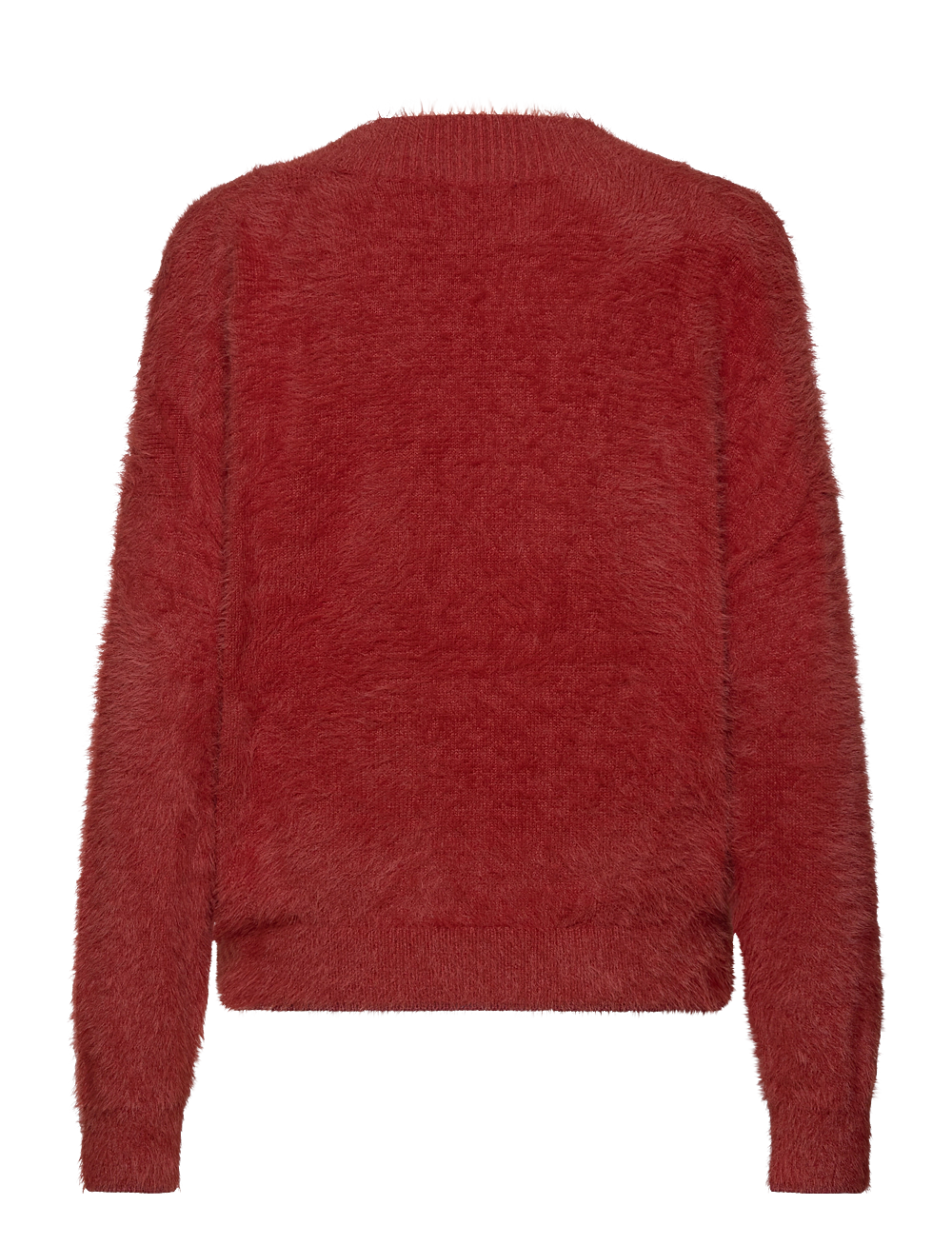 Scotch & Soda - Fluffy V-neck relaxed pullover - strikkegensere - rust - 1