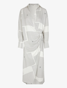 Second Female Tiarra Dress - Omslagskjoler - VAPOROUS WHITE / white