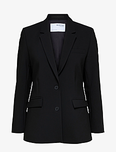 Selected Femme SLFRITA LS CLASSIC BLAZER FD NOOS - Kolleksjoner - BLACK / black