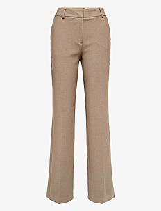 Selected Femme SLFRITA MW WIDE PANT CAMEL MLG N NOOS - Bukser - CAMEL / beige