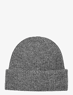 Selected Femme SLFMALINE LANO KNIT BEANIE NOOS - Hatter & Luer - MEDIUM GREY MELANGE / grey