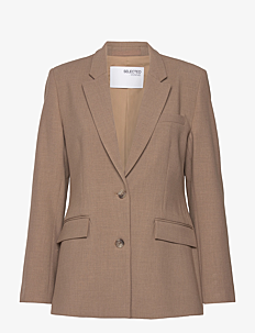 Selected Femme SLFRITA LS CLASSIC BLAZER CAMEL MEL NOOS - Kolleksjoner - CAMEL / brown