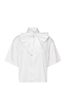 Selected Femme SLFJUNO 3/4 BOW SHIRT B - Kortermede skjorter - BRIGHT WHITE / white