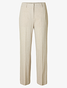 Selected Femme SLFTANIA-RITA MW WIDE PANT NOOS - Bukser - NOMAD / cream