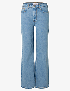 Selected Femme SLFALICE HW WIDE LONG LIG BLU JEANS NOOS - Vide jeans - LIGHT BLUE DENIM / blue