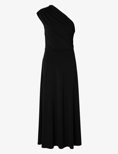 Selected Femme SLFABBIE ONE-SHOULDER MAXI DRESS D2 - Selskapskjoler - BLACK / black