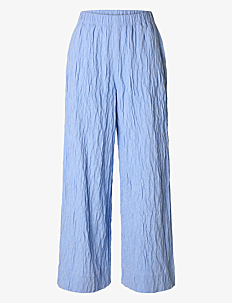 Selected Femme SLFCORIA HW WIDE PANT B - Bukser - CORNFLOWER BLUE / blue