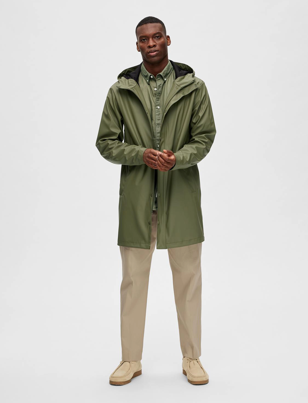 Selected Homme - SLHMAGNUS RAIN JKT - regnjakker - deep lichen green - 5