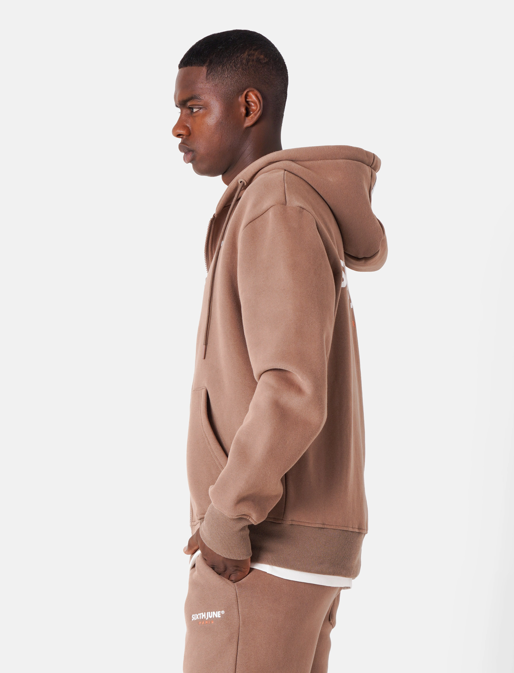 SIXTH JUNE - ESSENTIEL BITONE LS ZIP UP HOO - hettegensere - sand - 4