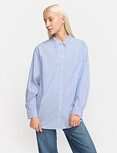 Soft Rebels SRVeronica Striped Shirt - Klær - STRIPED SNOW WHITE AND ULTRAMARINE / blue