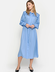 Soft Rebels SRRohira Midi Dress - Skjortekjoler - HYDRANGEA / blue