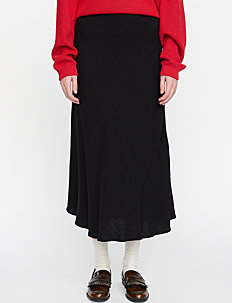 Soft Rebels SRSamantha Midi Skirt - Klær - BLACK / black