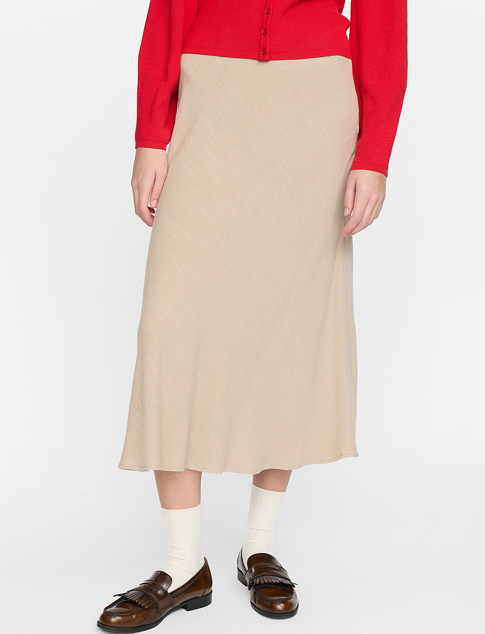 Soft Rebels - SRSamantha Midi Skirt - midi skjørt - crockery - 0