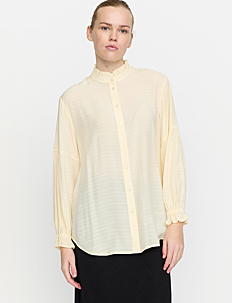 Soft Rebels SRBailey Shirt - Klær - ARCTIC WOLF / beige