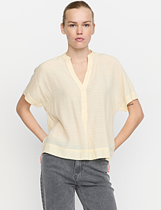 Soft Rebels SRBailey SS Blouse - Klær - ARCTIC WOLF / yellow