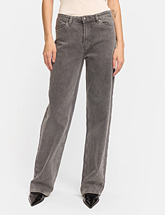 Soft Rebels SRWilla Midwaist Wide Jeans - Klær - LIGHT GRAY / grey