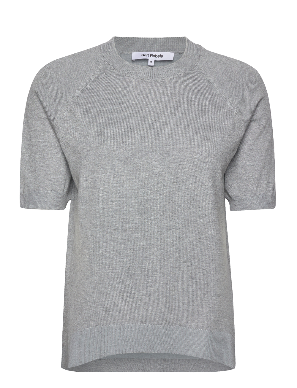 Soft Rebels - SRMarla SS O-neck - gensere - light grey melange - 1