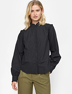 Soft Rebels SRIndia Shirt Solid - Klær - BLACK / black