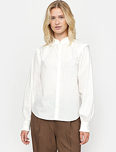 Soft Rebels SRIndia Shirt Solid - Klær - SNOW WHITE / white