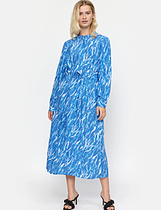 Soft Rebels SRMikala Midi Dress - Skjortekjoler - FUZZY LINES DELFT / blue